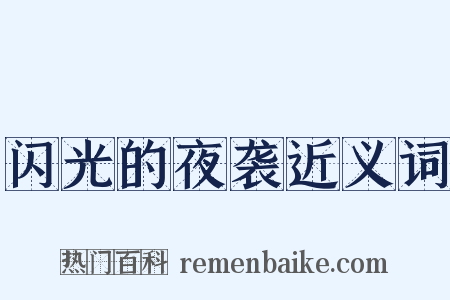 闪光的夜袭近义词是什么意思的图片